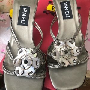 Van Eli Metallic Women's Sandals size 7.5 Miranda Opal